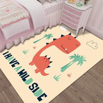 China Cute And Flexible Children's Washable Mat With Animal Pattern Super Absorbent Easy Clean Non Slip Blanket for sale