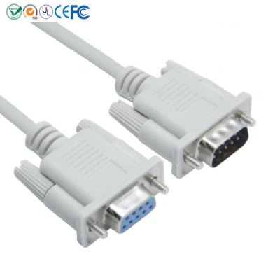 China Computer Shenzhen Customized Serial Factory DB9 RS232 Extension Cable Male To Female Cable for sale