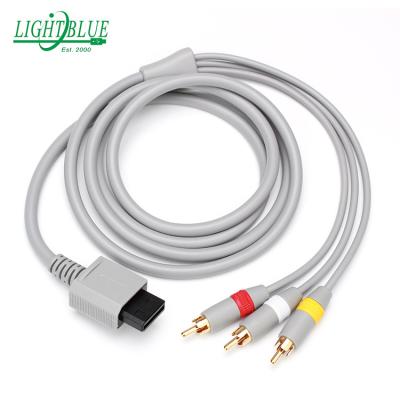 China Eco-friendly WII or WII U Customizationt Gold Plated WII AV Game Machine TV 3 RCA Audio Cable for sale