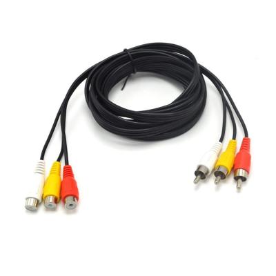 China Multimedia 3RCA Male To Female Audio Video Extension Composite Cable for sale