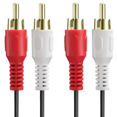 China Multimedia Dual 2 RCA Cables / Stereo Audio Cord 2RCA Male To Male Connector for sale