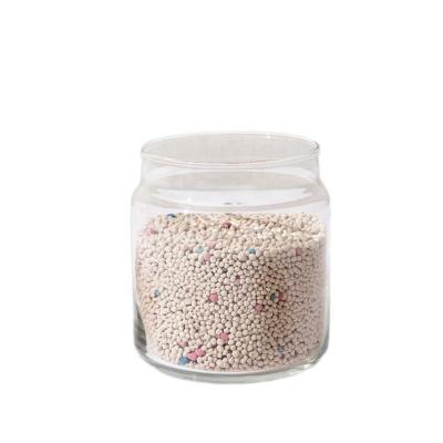 China Colored cat litter sand bentonite bottom dust 1-3mm CAT LITTER ball shape eco-friendly strong scent for sale