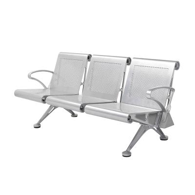 China Modern 3 Seater Visitor Chair Waiting Room Iron Airport Lounge Chair for sale