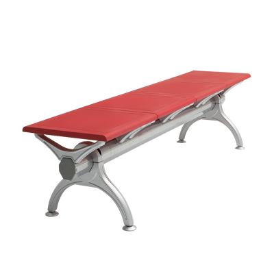 China Modern 4 Seats Waiting Bench PU Padded Airport Public Hospital Areas Waiting Chair for sale