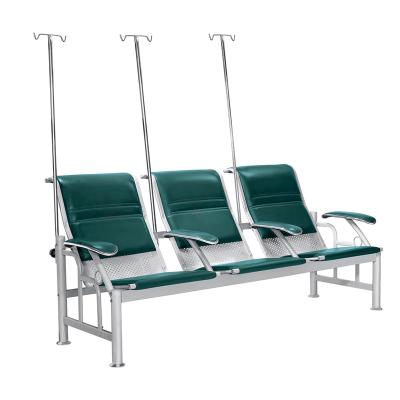 China Metal Hospital Chair Easy Clean Blood Transfusion Chair For Clinic Reception Area Waiting Room Chair for sale