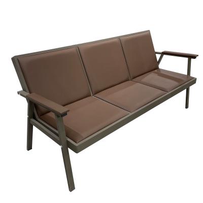 China Modern Metal Frame Office Sofa Set Modern Waiting Room Bench Chair 3 Seat For Hospital And Clinic for sale