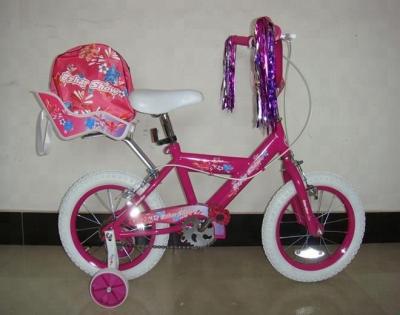 China 16 inch steel kids bike with baby seat pink bike for girls with 12inch 16inch 20inch for sale