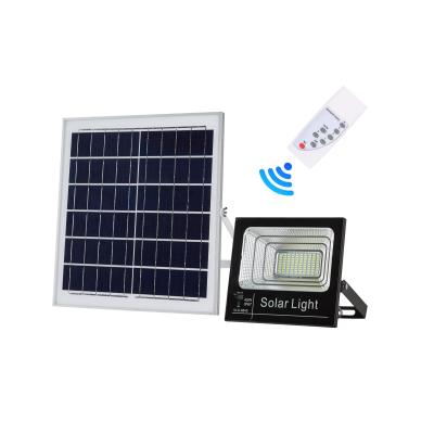 China Garden Solar Battery Flood Light Outdoor Led Flood Lamp IP65 Remote Control 25W Waterproof 45W 65W 100W Led Solar Flood Light for sale