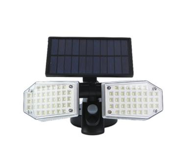 China Modern ABS Solar Powered Wall Light Safety Outside Double Head Lighting Solar Lamp for sale