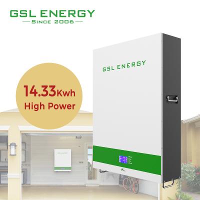 China Toys GSL Energy High Power 14.33Kwh Powerwall Battery 48V 51.2V 280Ah Lifepo4 Lithium Tesla 48V Solar Home Solar System for sale