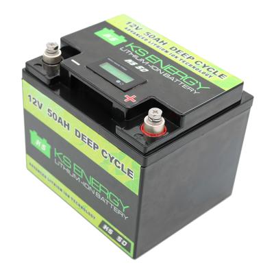 China Toys capacity indicator BMS lifepo4 lithium battery pack 12v 50ah Li-ion battery for sale