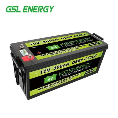 China Deep cycle home appliances 12v 300ah lifepo4 lithium ion battery pack for camping/RV/backup/marine/golf for sale