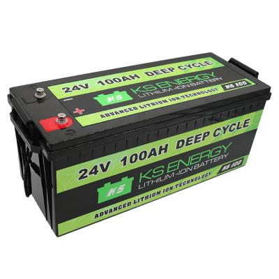 China Toys LiFePO4 Battery Pack 24V 100Ah Li-ion Battery Pack For Solar System RV Boat Motorhomes for sale