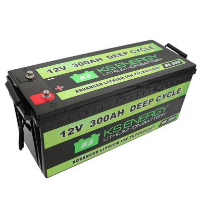 China Toys Cycle Deep Power Lifepo4 12V 300ah Lithium Ion Battery For RV / Solar System / Yacht / Golf Carts for sale