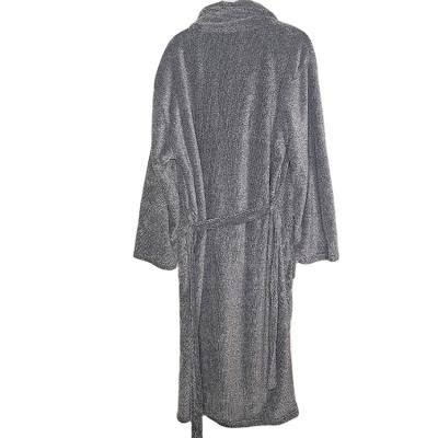 China Hot sale QUICK DRY luxury warm fluffy microfiber plush flannel hotel/bathrobe long spa robes long for sale