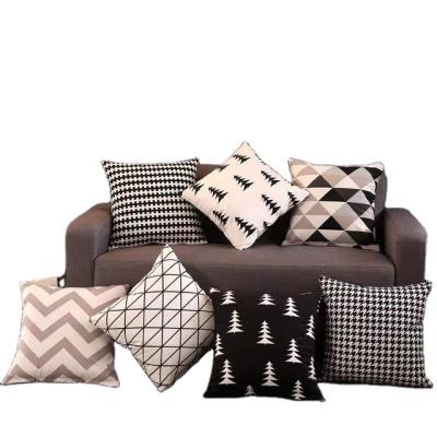 China New Design Pattern Living Room Plaid Custom Anti-Static Cushion Covers 100% Polyester Sofa Cushions Pillows for sale