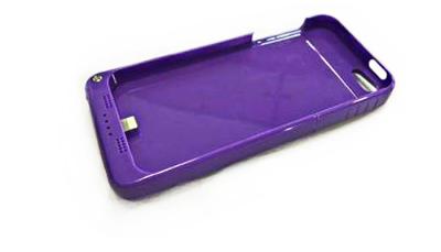 China Purple Extended Phone Battery Case Support Ios8 , Power Bank Charging Case for sale