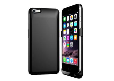 China Black Portable Backup Battery Iphone 6 Plus Charging Case ABS 3200MAH for sale