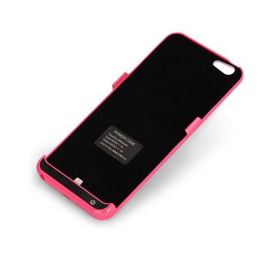 China Red Iphone6 Plus External Battery Case Mobile Backup Charger 1000 ma MAX for sale