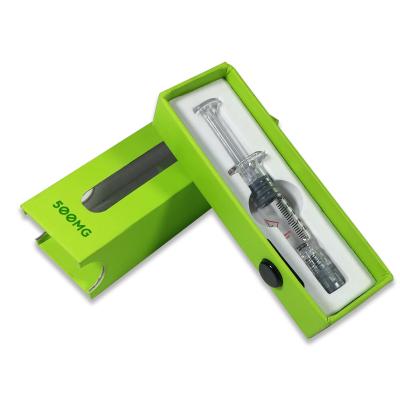 China Custom Logo And Design Disposable Oil Injector Packaging Box VVS Syringe Private Package for sale