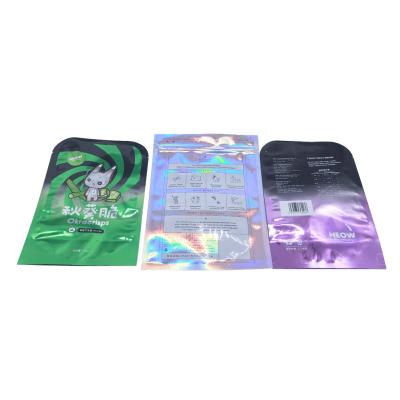 China Disposable Candy Color Tote Custom Logo Holographic Packaging Bag for sale