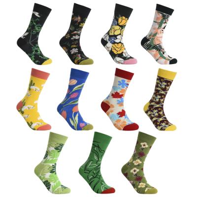 China Antibacterial Hip Hop Men Socks Cotton Funny Cool Socks Flower Women Novelty Cotton Unisex Socks For Spring Autumn Winter for sale