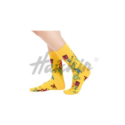 China Couples Antibacterial Spring Socks Happy Anti-Foul Football Cotton Anti Slip Custom Socks Print Unisex Harajuku Girl for sale