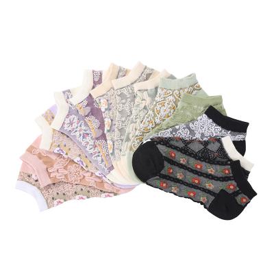 China Top Selling French Socks QUICK DRY Lace Spring Summer Shallow Bangs Thin Section Cotton Boat Socks For Women for sale