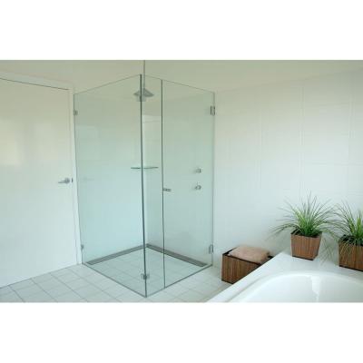 China 304 Stainless Steel Tempered Glass One Piece Door Shower Screen for Bathroom for sale