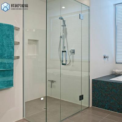 China Bathroom 6mm Tempered Small Shower Screen Silver Pivot Shower Door for Customization for sale