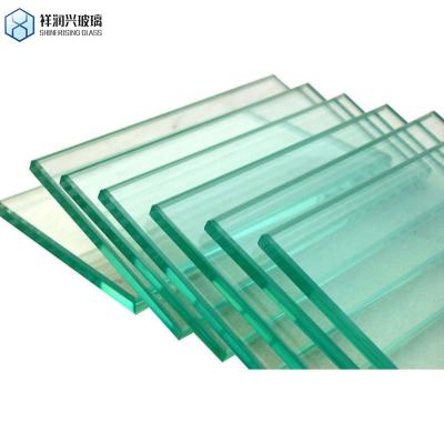 China Flat Tempered Glass for Railing Partition Canopy Curtain Wall Double Low Iron Laminated for sale