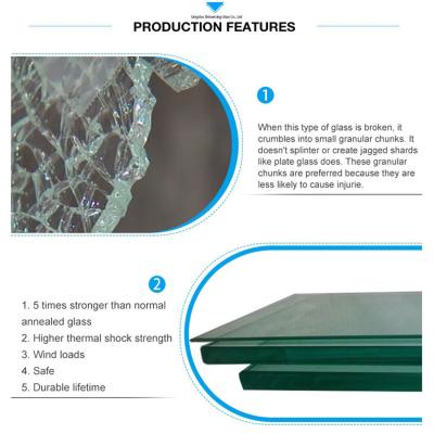 China Main Product Tempered Glass 10mm Transparent for Safe Heat Strengthened Padel Glass for sale