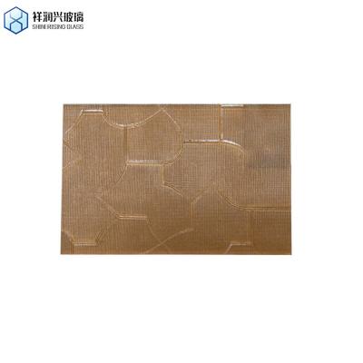 China Float Glass Decorative Glass for Decoration Brown Embossed Glass Flat from Shinerising for sale