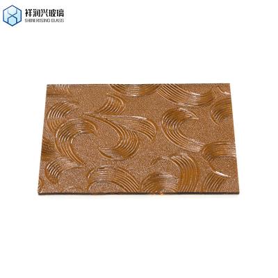 China Reflective Moru Pattern Glass Art Glass Brown Embossed Glass 4mm 5mm 8mm 10mm for Glass for sale