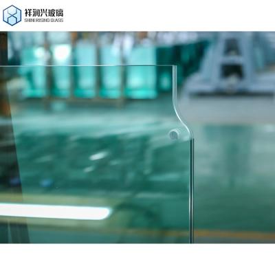 China 10mm 12mm Clear Curved Safety Shower Door Tempered Glass Heat Soaked Treated Glass for sale