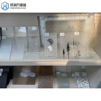 China Ultra Clear Tinted Stream Pattern Glass Textured Cabinet and Door Glass Pane Design for sale