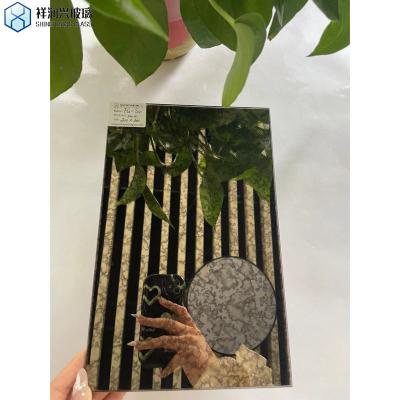 China Golden Antique Mirror Glass Tile Mirrors for Wall Decor Amusement and 5 Years of Support for sale