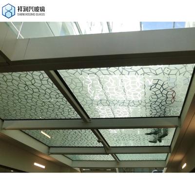 China Moru Low Iron Pattern 's Customizable Cabinet Door Patterned Glass Flat Tempered Glass for sale