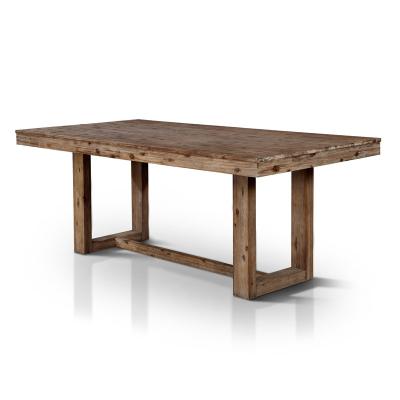 China PANEL Gray Barn Whiskey Rose Natural Tone Plank Style Dining Table for sale