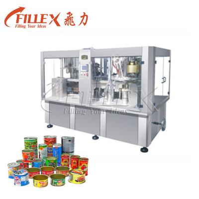 China Automatic Canned Food Production Line Chilli Sauce Oil Honey Fruit Jam Food Canning Machine Te koop