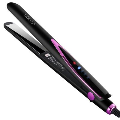 China Professional 1 Inch Hair Straightener Hotel Flat Iron Titanium With Adjustable Temperature for sale