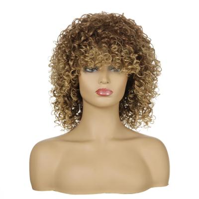 China African American Seven Colors Kinky Available Kinky Curl Headband Synthetic Frontal Wigs for sale