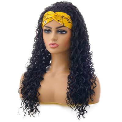 China Curly Curl Customized Afro 22 Inches Heavy Duty Synthetic Wig Black Curly Hair Black Curly Wig Wholesale for sale