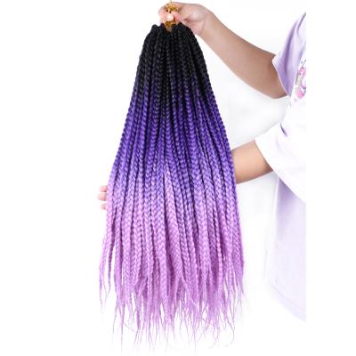 China No Tangle No Shedding Ombre Hair Extensions Wholesale Braided Hair Smooth Shiny High Quality Synthetic Hair Extensions for sale