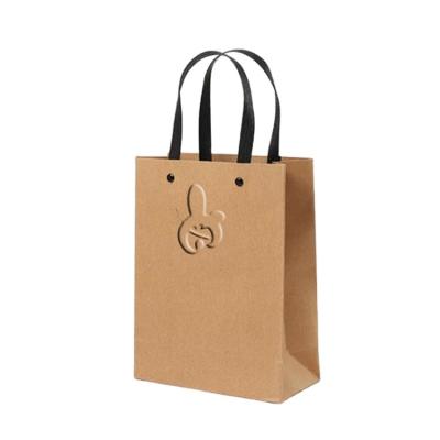 China 2022 Manufacturing Brown Craft Recyclable Paper Bag With Rivet Shopping Bag Take Away Paper Bag With Rope for sale