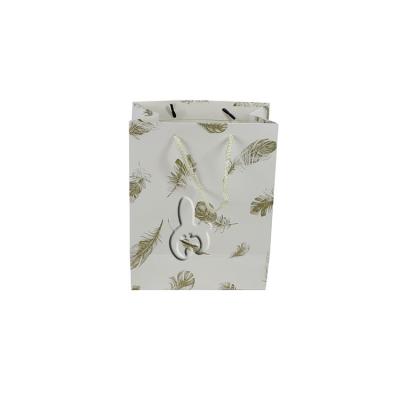 China Recyclable Nature Pattern Green Watercolor Leaf Modern Gift Paper Bag Shopping Food Clothing Packaging Catering Bags Custom LOGO Wholesale for sale