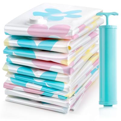 China New Classic/Postmodern Waterproof Reusable Eco-friendly Plastic Travel For Bedding Vacuum Storage Bags With Pump for sale