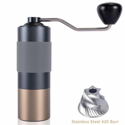 China Portable Customize Stainless Steel Burr Hand Coffee Grinder Manual High Capacity Portable REACH Certification for sale