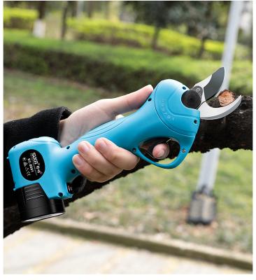 China Cordless Electric Anti-skid Energy Saving Time 2pcs Lithium Battery Emergency Rechargeable Tree Branch Handle 25mm Pruner for sale