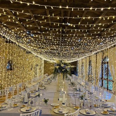 China AC Socket LED Light 10x5m String 1600 LED Curtain Fairy Lights Indoor/Outdoor LED Christmas Tree Holiday String Lights For New Year Party Bedroom for sale